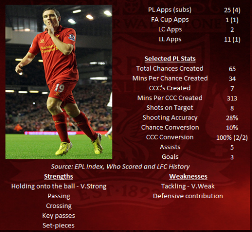 Stewart Downing STATS 2012-13