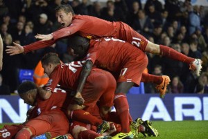 Celebration v Spurs