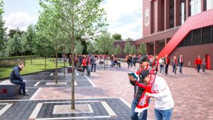 Anfield redevelopment - granite walkway